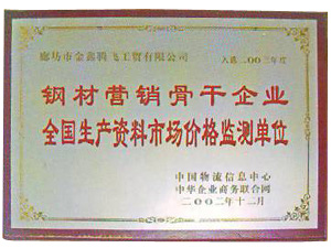 鋼材營(yíng)銷(xiāo)骨干企業(yè)